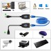USB Extension / Extender - USB to RJ45 Ethernet CAT5, CAT5E, CAT6 LAN Cable to USB Male / Female