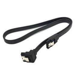 Elbow 40cm SATA 3.0 III 6GBs Serial Port Angled HDD Data Cable - (BLACK)