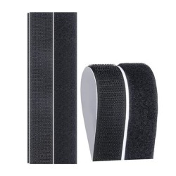 20x30mm Self Adhesive Velcro Tape Strong Tape  12Inch Loop And Hook Fastener Magic Tape - (Black)