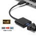 HDMI 1080P/HD to VGA Male to Female Adapter Cable Converter No Audio Support
