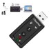 USB Sound Card External 7.1 Channel Virtual Audio Sound Card Adapter 3.5mm Jack For PC Laptop