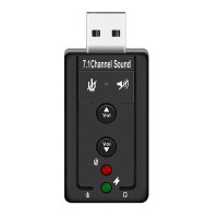 USB Sound Card External 7.1 Channel Virtual Audio Sound Card Adapter 3.5mm Jack For PC Laptop