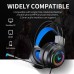 G60 LED Gaming Headset / Cool Colorful RGB Lights  / USB + 3.5mm Jack - (BLACK)