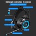 G60 LED Gaming Headset / Cool Colorful RGB Lights  / USB + 3.5mm Jack - (BLACK)