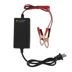 Auto Cut off Full Charge Smart Portable 12V Battery Charger - Compatible with Li-Ion and Acid Batteries