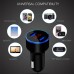 Car Charger Fast Charge 3.1A Dual USB Socket with LED Light Ring & Voltmeter