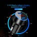 Car Charger Fast Charge 3.1A Dual USB Socket with LED Light Ring & Voltmeter