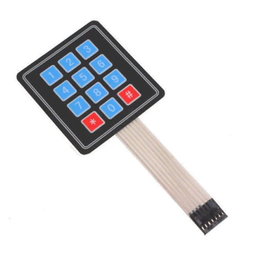 4X3 Matrix Keypad / 4 Buttons Matrix Keypad – Human Interface Component for PIC/AVR/STM/ATMEL