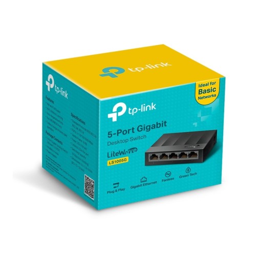 TP-Link HIGH SPEED LS1005G 5-Port 10/100/1000Mbps Gigabit Network Switch