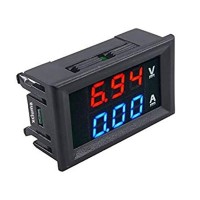 0~100v 10A Digital Voltmeter Ammeter Dual Display Voltage / Current Meter (RED/BLUE)