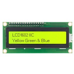 16X2 LCD DISPLAY Module (Green/Yellow) / 16x2 Display with PCF85747 / IIC / i2C 4Pin Interface